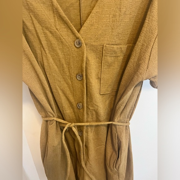 Linen Button Down Romper - Picture 3 of 5